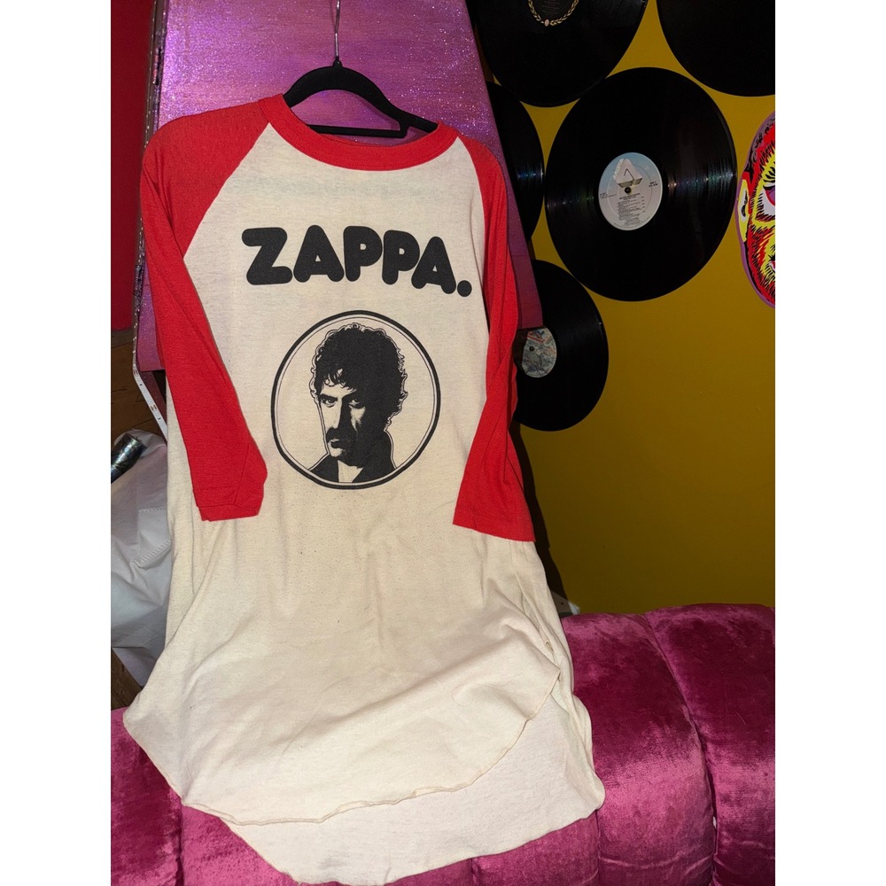 Vintage 1980 Frank Zappa Concert Jersey 80s Rock Raglan Single Stitch Rare XL